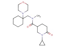 1-cyclopropyl-N-methyl-N-{[1-(4-morpholinyl)cyclohexyl]methyl}-6-oxo-3-piperidinecarboxamide