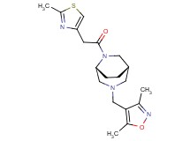(1S*,5R*)-3-[(3,5-dimethyl-4-isoxazolyl)methyl]-6-[(2-methyl-1,3-thiazol-4-yl)acetyl]-3,6-diazabicyclo[3.2.2]nonane