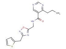 4-propyl-N-{[3-(2-thienylmethyl)-1,2,4-oxadiazol-5-yl]methyl}pyrimidine-5-carboxamide