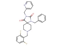 1-benzyl-8-(2,6-difluorobenzyl)-3-(2-pyridinylmethyl)-1,3,8-triazaspiro[4.5]decane-2,4-dione