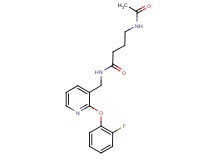 4-(acetylamino)-N-{[2-(2-fluorophenoxy)pyridin-3-yl]methyl}butanamide