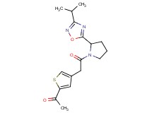 1-(4-{2-[2-(3-isopropyl-1,2,4-oxadiazol-5-yl)-1-pyrrolidinyl]-2-oxoethyl}-2-thienyl)ethanone