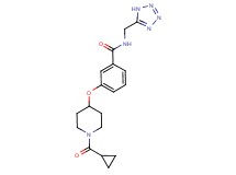3-{[1-(cyclopropylcarbonyl)piperidin-4-yl]oxy}-N-(1H-tetrazol-5-ylmethyl)benzamide