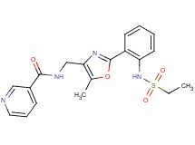 N-[(2-{2-[(ethylsulfonyl)amino]phenyl}-5-methyl-1,3-oxazol-4-yl)methyl]nicotinamide