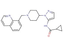N-{1-[1-(8-quinolinylmethyl)-4-piperidinyl]-1H-pyrazol-5-yl}cyclopropanecarboxamide