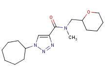 1-cycloheptyl-N-methyl-N-(tetrahydro-2H-pyran-2-ylmethyl)-1H-1,2,3-triazole-4-carboxamide