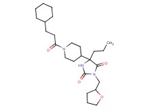 5-[1-(3-cyclohexylpropanoyl)-4-piperidinyl]-5-propyl-3-(tetrahydro-2-furanylmethyl)-2,4-imidazolidinedione