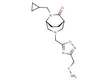 (1S*,5R*)-6-(cyclopropylmethyl)-3-({3-[(methylthio)methyl]-1,2,4-oxadiazol-5-yl}methyl)-3,6-diazabicyclo[3.2.2]nonan-7-one