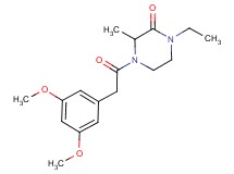 4-[(3,5-dimethoxyphenyl)acetyl]-1-ethyl-3-methylpiperazin-2-one