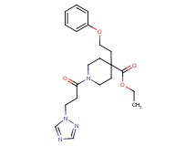 ethyl 4-(2-phenoxyethyl)-1-[3-(1H-1,2,4-triazol-1-yl)propanoyl]-4-piperidinecarboxylate