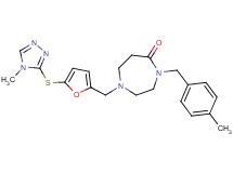 4-(4-methylbenzyl)-1-({5-[(4-methyl-4H-1,2,4-triazol-3-yl)thio]-2-furyl}methyl)-1,4-diazepan-5-one