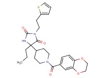 5-[1-(2,3-dihydro-1,4-benzodioxin-6-ylcarbonyl)-4-piperidinyl]-5-propyl-3-[2-(2-thienyl)ethyl]-2,4-imidazolidinedione