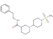 1'-(methylsulfonyl)-N-(2-phenylethyl)-1,4'-bipiperidine-3-carboxamide