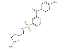 3-[(4-methyl-3,6-dihydropyridin-1(2H)-yl)carbonyl]-N-[(1-methylpyrrolidin-3-yl)methyl]benzenesulfonamide