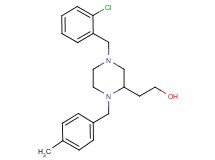 2-[4-(2-chlorobenzyl)-1-(4-methylbenzyl)-2-piperazinyl]ethanol