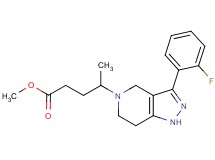 methyl 4-[3-(2-fluorophenyl)-1,4,6,7-tetrahydro-5H-pyrazolo[4,3-c]pyridin-5-yl]pentanoate