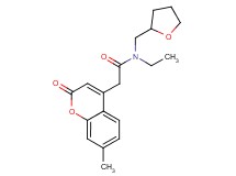 N-ethyl-2-(7-methyl-2-oxo-2H-chromen-4-yl)-N-(tetrahydrofuran-2-ylmethyl)acetamide