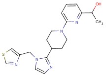1-(6-{4-[1-(1,3-thiazol-4-ylmethyl)-1H-imidazol-2-yl]-1-piperidinyl}-2-pyridinyl)ethanol
