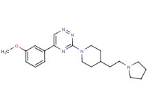 5-(3-methoxyphenyl)-3-{4-[2-(1-pyrrolidinyl)ethyl]-1-piperidinyl}-1,2,4-triazine