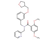 2,5-dimethoxy-N-(2-pyridinylmethyl)-N-[3-(tetrahydro-3-furanylmethoxy)benzyl]benzamide