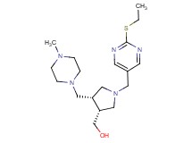 {(3R*,4S*)-1-{[2-(ethylthio)pyrimidin-5-yl]methyl}-4-[(4-methylpiperazin-1-yl)methyl]pyrrolidin-3-yl}methanol