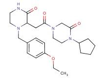 1-cyclopentyl-4-{[1-(4-ethoxybenzyl)-3-oxo-2-piperazinyl]acetyl}-2-piperazinone