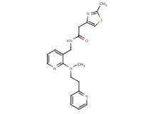 N-({2-[methyl(2-pyridin-2-ylethyl)amino]pyridin-3-yl}methyl)-2-(2-methyl-1,3-thiazol-4-yl)acetamide