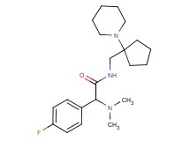 2-(dimethylamino)-2-(4-fluorophenyl)-N-[(1-piperidin-1-ylcyclopentyl)methyl]acetamide