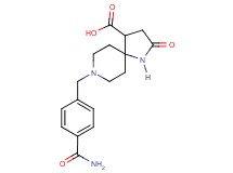 8-[4-(aminocarbonyl)benzyl]-2-oxo-1,8-diazaspiro[4.5]decane-4-carboxylic acid