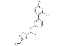 4-(2,6-dimethylpyridin-3-yl)-N-[1-(3-ethylisoxazol-5-yl)ethyl]pyrimidin-2-amine