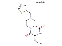 (3S,9aR)-3-ethyl-8-(2-thienylmethyl)tetrahydro-2H-pyrazino[1,2-a]pyrazine-1,4(3H,6H)-dione