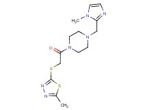 1-[(1-methyl-1H-imidazol-2-yl)methyl]-4-{[(5-methyl-1,3,4-thiadiazol-2-yl)thio]acetyl}piperazine