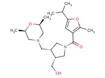[(3R*,4R*)-4-{[(2R*,6S*)-2,6-dimethylmorpholin-4-yl]methyl}-1-(5-isopropyl-2-methyl-3-furoyl)pyrrolidin-3-yl]methanol