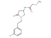 N-{1-[2-(3-chlorophenyl)ethyl]-5-oxo-3-pyrrolidinyl}-2-(methylthio)acetamide