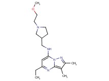 5-ethyl-N-{[1-(2-methoxyethyl)pyrrolidin-3-yl]methyl}-2,3-dimethylpyrazolo[1,5-a]pyrimidin-7-amine