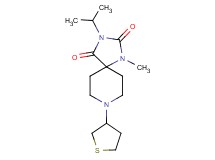 3-isopropyl-1-methyl-8-(tetrahydro-3-thienyl)-1,3,8-triazaspiro[4.5]decane-2,4-dione