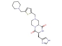 (3S*,9aR*)-3-(1H-imidazol-4-ylmethyl)-8-{[5-(1-piperidinylmethyl)-2-thienyl]methyl}tetrahydro-2H-pyrazino[1,2-a]pyrazine-1,4(3H,6H)-dione