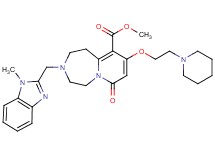 methyl 3-[(1-methyl-1H-benzimidazol-2-yl)methyl]-7-oxo-9-[2-(1-piperidinyl)ethoxy]-1,2,3,4,5,7-hexahydropyrido[1,2-d][1,4]diazepine-10-carboxylate