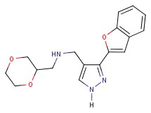 1-[3-(1-benzofuran-2-yl)-1H-pyrazol-4-yl]-N-(1,4-dioxan-2-ylmethyl)methanamine