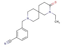3-[(2-ethyl-3-oxo-2,9-diazaspiro[5.5]undec-9-yl)methyl]benzonitrile