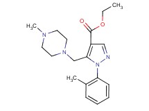 ethyl 1-(2-methylphenyl)-5-[(4-methyl-1-piperazinyl)methyl]-1H-pyrazole-4-carboxylate