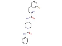 N-[1-(anilinocarbonyl)piperidin-4-yl]-8-fluoroquinoline-2-carboxamide