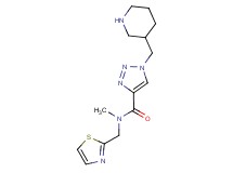 N-methyl-1-(piperidin-3-ylmethyl)-N-(1,3-thiazol-2-ylmethyl)-1H-1,2,3-triazole-4-carboxamide