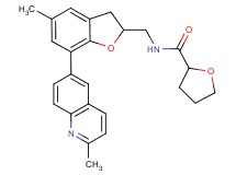 N-{[5-methyl-7-(2-methyl-6-quinolinyl)-2,3-dihydro-1-benzofuran-2-yl]methyl}tetrahydro-2-furancarboxamide