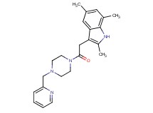 2,5,7-trimethyl-3-{2-oxo-2-[4-(2-pyridinylmethyl)-1-piperazinyl]ethyl}-1H-indole