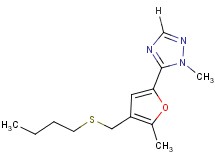 5-{4-[(butylthio)methyl]-5-methyl-2-furyl}-1-methyl-1H-1,2,4-triazole