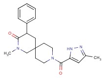 2-methyl-9-[(3-methyl-1H-pyrazol-5-yl)carbonyl]-4-phenyl-2,9-diazaspiro[5.5]undecan-3-one