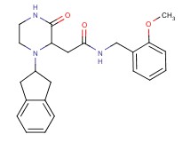 2-[1-(2,3-dihydro-1H-inden-2-yl)-3-oxo-2-piperazinyl]-N-(2-methoxybenzyl)acetamide
