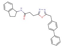 3-[5-(4-biphenylylmethyl)-1,3,4-oxadiazol-2-yl]-N-(2,3-dihydro-1H-inden-1-yl)propanamide