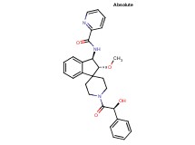 N-{(2R,3R)-1'-[(2S)-2-hydroxy-2-phenylacetyl]-2-methoxy-2,3-dihydrospiro[indene-1,4'-piperidin]-3-yl}-2-pyridinecarboxamide